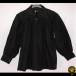 Cotton Shirt, Collared, Button Neck, Black, X-Large
