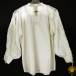 Collarless, Laced Neck&Sleeves, White, X-Large