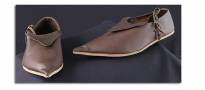 13th C Soldier’s Shoes, Side Laced, Dark Brown