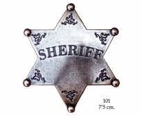 Six point ball tipped star badge