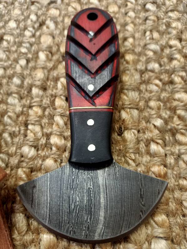 Ulu Style Damascus Knife