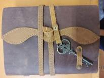 Leather Jouranl Suede Finish Decorative Key