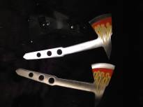 Throwing Axe Flames - set of 2