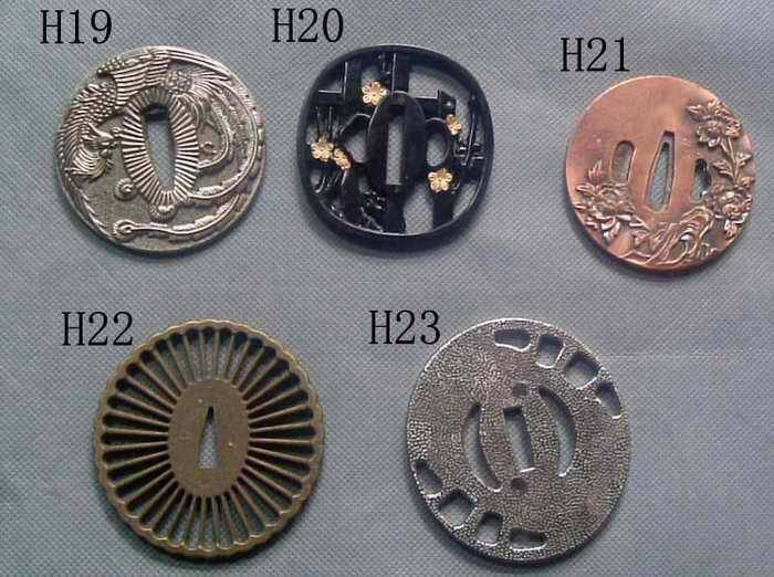 H Series Alloy of Zink Tsuba H19 to H23
